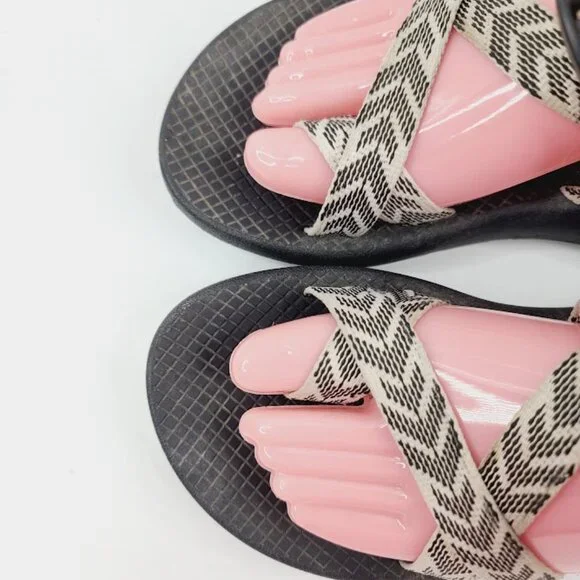 Chaco Women's White Black Z2 Classic Outdoor Trail Hiking Sandal Size 7 - Picture 3 of 11
